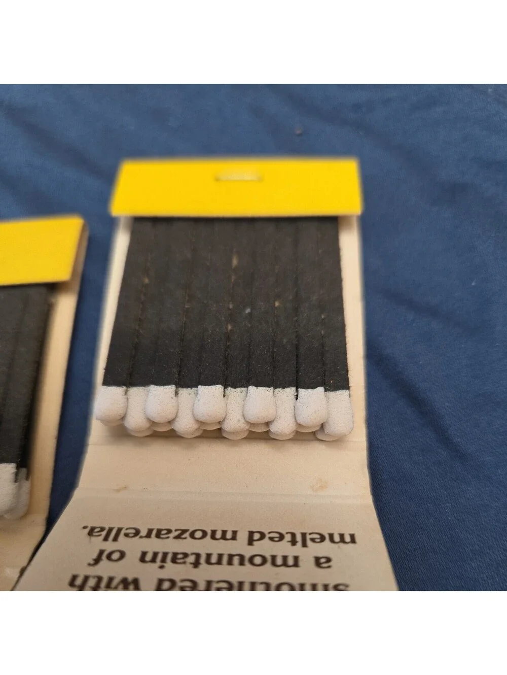 Vintage Yellow Godfather’s Pizza Matchbook Full Unstruck All- American Match Co.